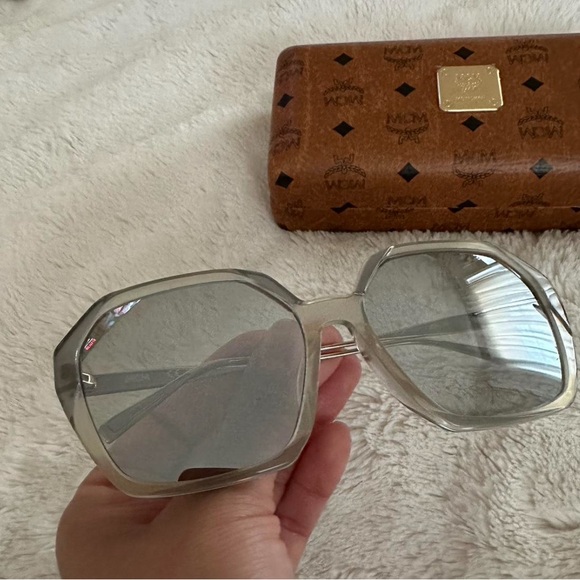 MCM Translucent Grey Hexagonal Sunglasses - Picture 2 of 6